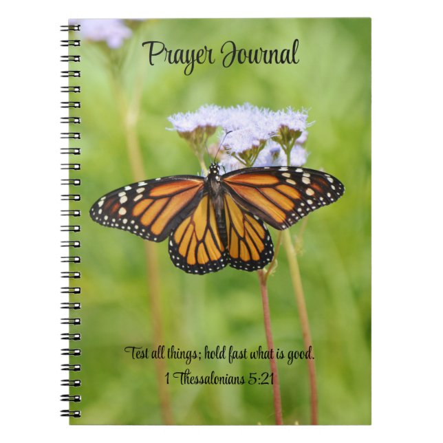 Monarch Butterfly WildblomFaith Prayer Journal Anteckningsbok (Framsidan)
