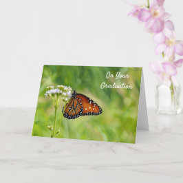 Monarch Butterfly Wildblommor Blessings Studenten Kort
