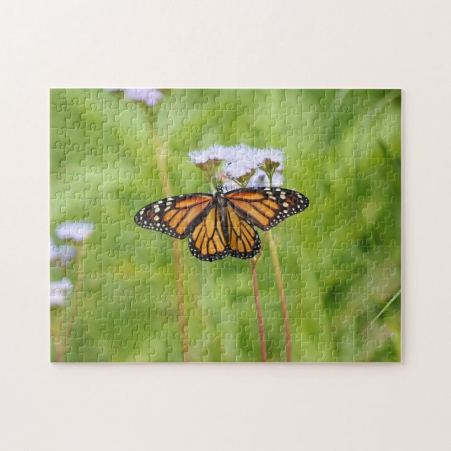 Monarch Butterfly Wildblommor Nature Puzzle Pussel (Horisontell)
