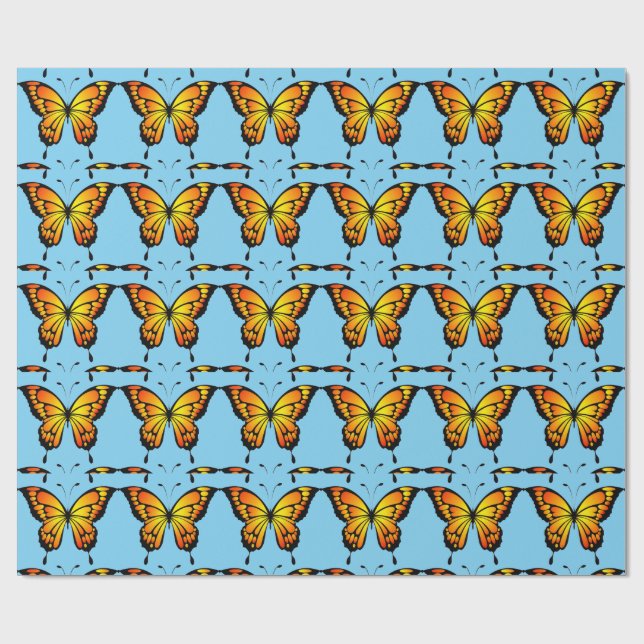 Monarch Butterfly Wrapping Paper Presentpapper (Platt)