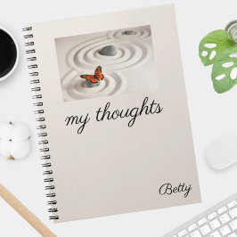 Monarch Butterfly Zen Garden Notebook 6.5 x 8.75 Anteckningsbok