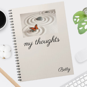 Monarch Butterfly Zen Garden Notebook 6.5 x 8.75 Anteckningsbok