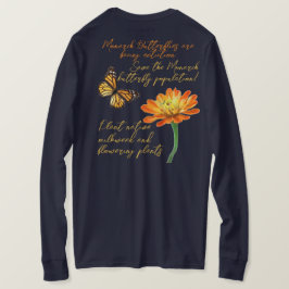 Monarch butterfly, Zinnia-blomman. T Shirt