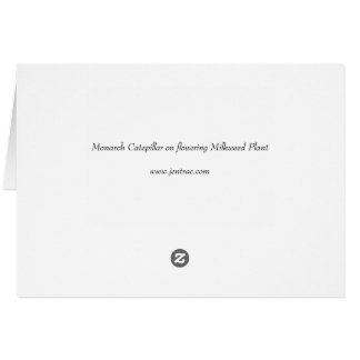 Monarch Catepillaar på Blommar Milkweed Plant Hälsningskort