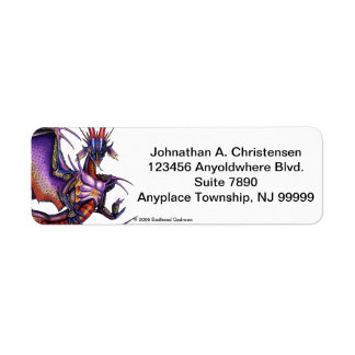 Monarch Dragon Return-adressetikett Returadress Etikett