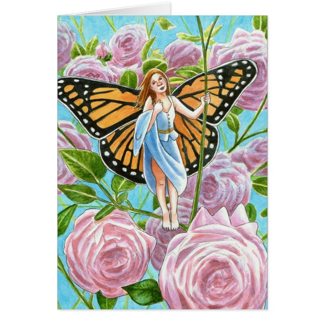 Monarch Fairy i Ro Hälsningskort (Framsidan)