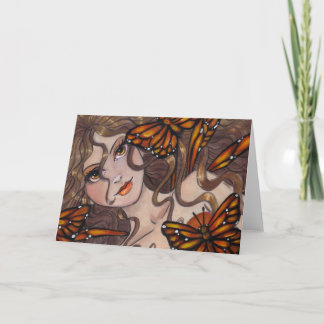 "Monarch Fairy" tomt gratulationskort Kort