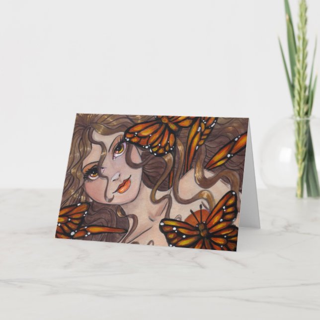 "Monarch Fairy" tomt gratulationskort Kort (Framsida)