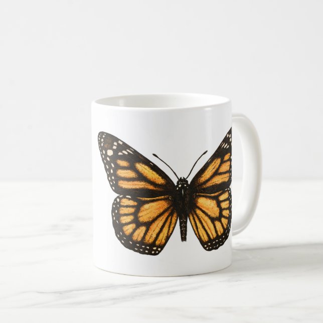 Monarch-fjäril Kaffemugg (Framsida höger)