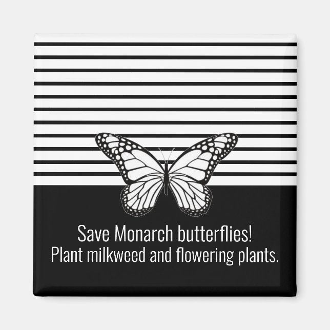 Monarch-fjäril Magnet (Framsidan)