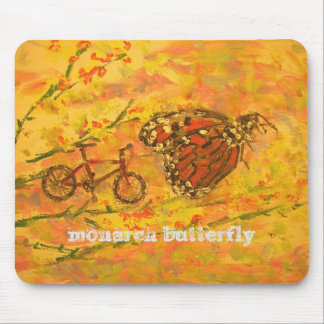 Monarch-fjäril och cykelkonst musmatta
