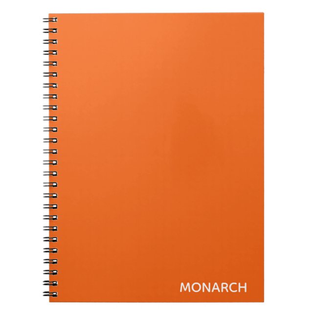 Monarch-fjäril orange färg namn anteckningsbok (Framsidan)