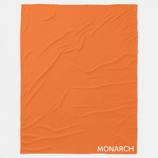 Monarch-fjäril orange färg namn fleecefilt (Framsidan)