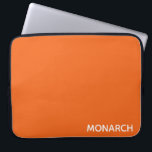 Monarch-fjäril orange färg namn laptop fodral<br><div class="desc">Monarch-fjäril orange färg namn</div>