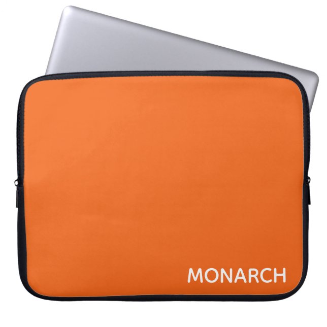 Monarch-fjäril orange färg namn laptop fodral (Framsidan)