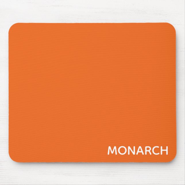 Monarch-fjäril orange färg namn musmatta (Framsidan)