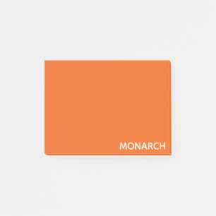 Monarch-fjäril orange färg namn post-it block