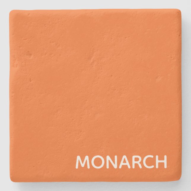 Monarch-fjäril orange färg namn stenunderlägg (Framsidan)