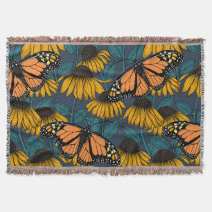 Monarch-fjäril på gulter filt
