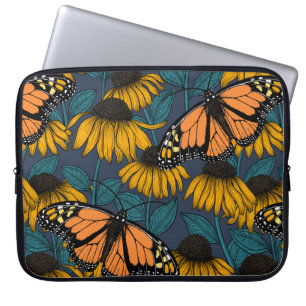 Monarch-fjäril på gulter laptop fodral