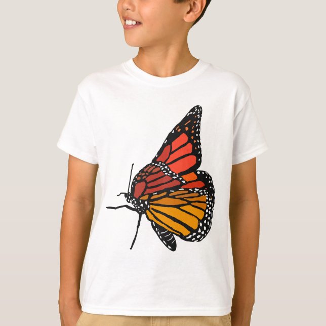 Monarch-fjäril T Shirt (Framsida)
