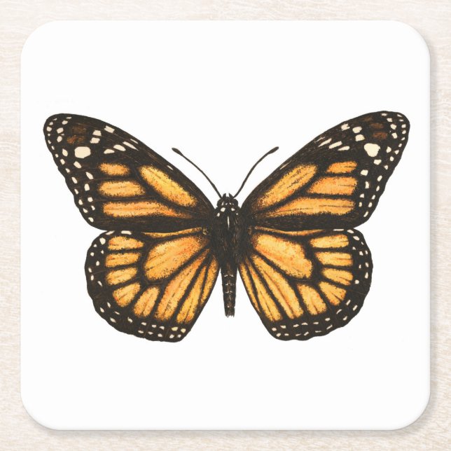 Monarch-fjäril Underlägg Papper Kvadrat (Framsidan)