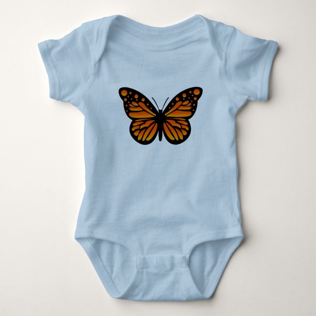 Monarch Fjärilsdesign - Baby Jersey Bodysuit T Shirt (Framsida)