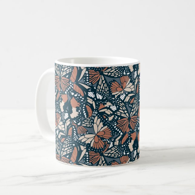 Monarch-fjärilstryck 1 kaffemugg (Framsida vänster)