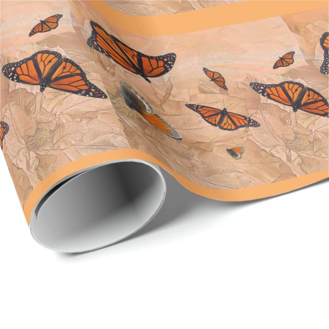 Monarch Garden Wrapping Papper Presentpapper (Rullad Hörn)