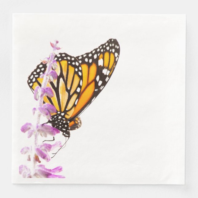 Monarch gick på lavender pappersservett (Framsida)