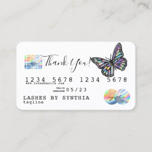 Monarch Holograph Tack Modern Kredit Card Visitkort