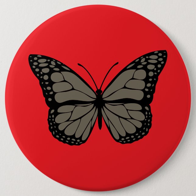 Monarch Majesty Buttons - Vibrant Butterfly Patche Knapp (Framsida)