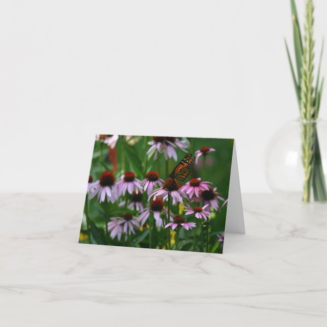 Monarch- och cone-blommor tack kort (Framsida)