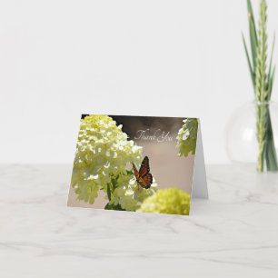 Monarch och Flowers Tack Kort