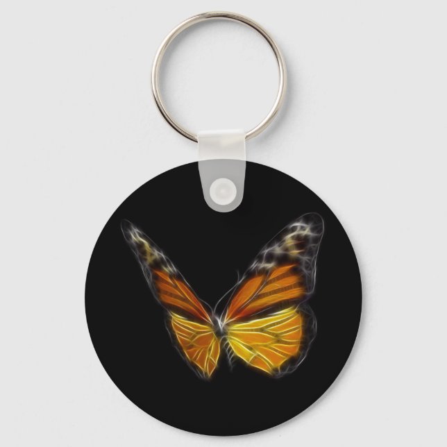 Monarch-Orange Butterfly-Insekt Nyckelring (Framsida)