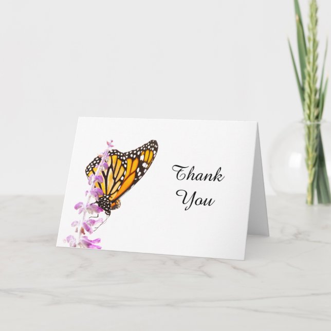 Monarch på lavender Tack Kort (Framsida)