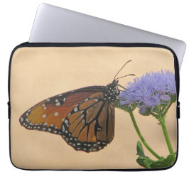 Monarch på Lila Flower Nature Photo Butterfly Laptop Fodral