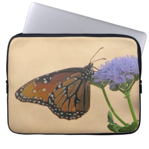 Monarch på Lila Flower Nature Photo Butterfly Laptop Fodral
