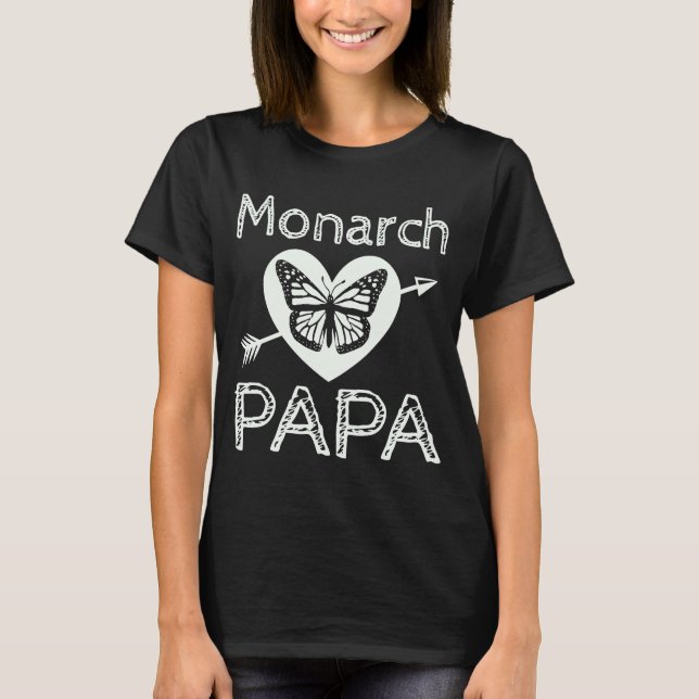 Monarch Pappa Monarch Butterfly Far Pappa T Shirt (Framsida)