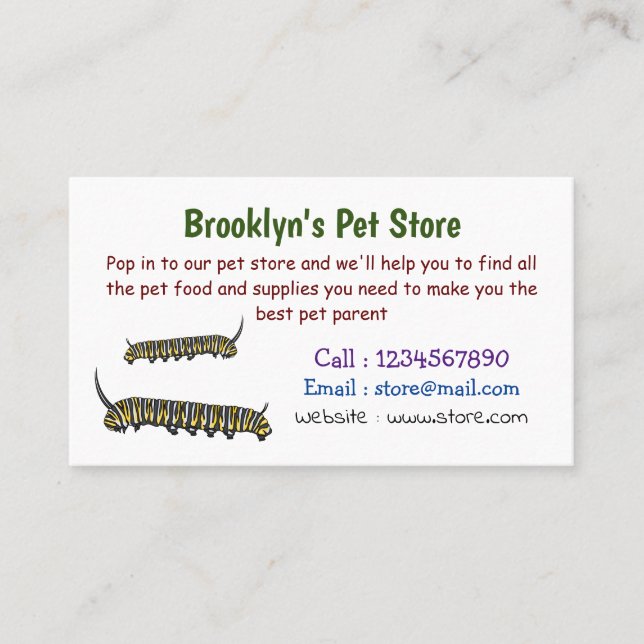 Monarch-tecknad-illustration Visitkort (Framsida)