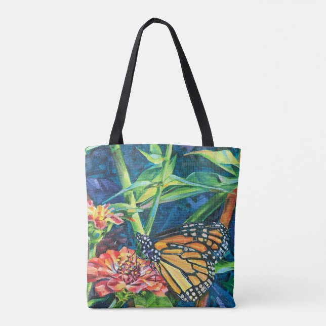 Monarch tote. Gorglig regal butterfly Tygkasse (Baksida)