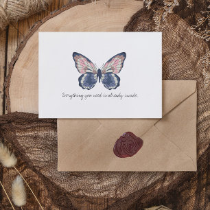 Monarch Vintage Watercolor Butterfly Vykort