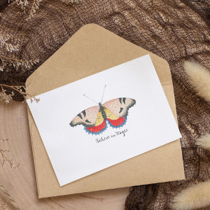 Monarch Vintage Watercolor Butterfly Vykort