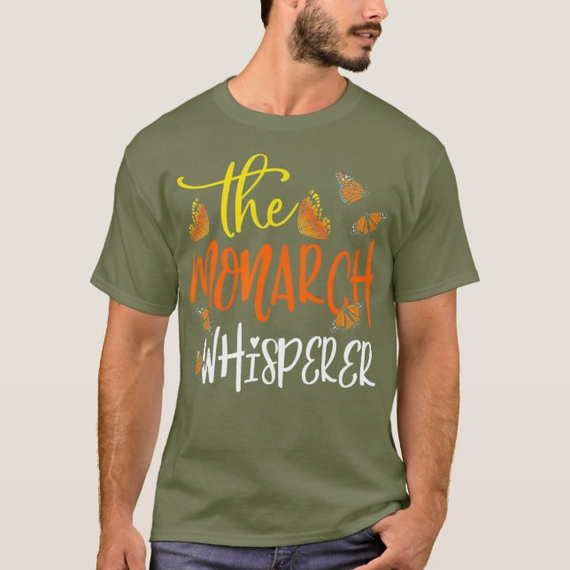 Monarch Whisperer Cute Entomology Butterfly T Shirt (Framsida)