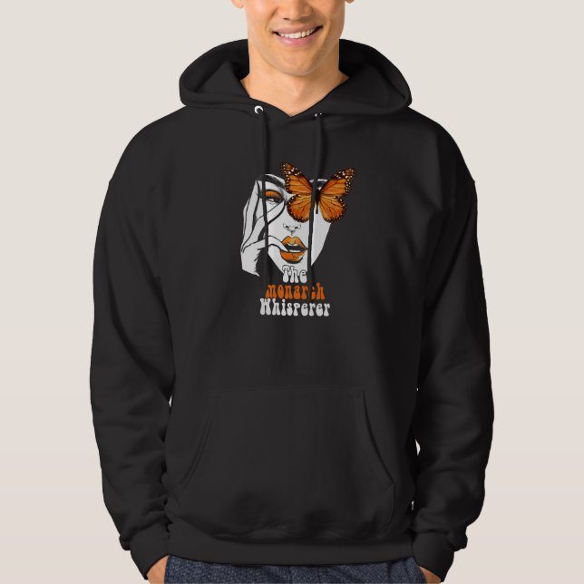 Monarch Whisperer Endangered Butterfly Nature Hoodie (Framsida)