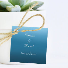 Monarchfjärilar Blå Ombre Gåvor Etiketter