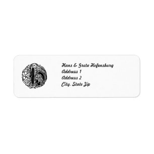 Monarchia Brev ’H’ Returadress Etikett