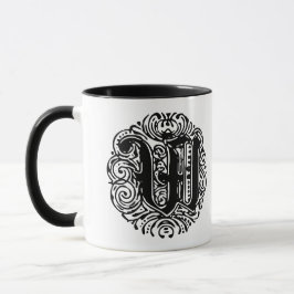 Monarchia Monogram Brev W Initial Alphabet W Mugg