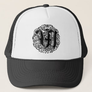 Monarchia Monogram Brev W Initial Alphabet W Truckerkeps