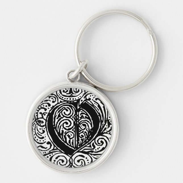Monarchia ’O’ Rund Silverfärgad Nyckelring (Framsidan)